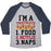 Virgin Teez  Baseball Tee Unisex Tri-Blend Baseball Tee / small / Athletic Gray / Navy I'M A TRIATHLETE: FOOD, NETFLIX, AND NAPS UNISEX TRI-BLEND BASEBALL TEE