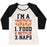 Virgin Teez  Baseball Tee Women's Tri-Blend Baseball Tee / small / Oatmeal / Black I'M A TRIATHLETE: FOOD, NETFLIX, AND NAPS WOMEN'S TRI-BLEND BASEBALL TEE