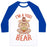 Virgin Teez  Baseball Tee Unisex Classic Baseball Tee / x-small / White/Blue I'M A YOGI BEAR UNISEX CLASSIC BASEBALL TEE