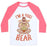 Virgin Teez  Baseball Tee Unisex Classic Baseball Tee / x-small / White/Neon Pink I'M A YOGI BEAR UNISEX CLASSIC BASEBALL TEE