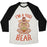 Virgin Teez  Baseball Tee Unisex Tri-Blend Baseball Tee / small / Oatmeal / Black I'M A YOGI BEAR UNISEX TRI-BLEND BASEBALL TEE