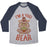 Virgin Teez  Baseball Tee Unisex Tri-Blend Baseball Tee / small / Athletic Gray / Navy I'M A YOGI BEAR UNISEX TRI-BLEND BASEBALL TEE