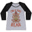 Virgin Teez  Baseball Tee Women's Tri-Blend Baseball Tee / small / Athletic Gray / Black I'M A YOGI BEAR WOMEN'S TRI-BLEND BASEBALL TEE