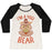 Virgin Teez  Baseball Tee Women's Tri-Blend Baseball Tee / small / Oatmeal / Black I'M A YOGI BEAR WOMEN'S TRI-BLEND BASEBALL TEE