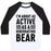Virgin Teez  Baseball Tee Unisex Classic Baseball Tee / x-small / White/Black I'M ABOUT AS ACTIVE AS A HIBERNATING BEAR UNISEX CLASSIC BASEBALL TEE