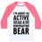 Virgin Teez  Baseball Tee Unisex Classic Baseball Tee / x-small / White/Neon Pink I'M ABOUT AS ACTIVE AS A HIBERNATING BEAR UNISEX CLASSIC BASEBALL TEE