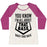 Virgin Teez  Baseball Tee Women's Tri-Blend Baseball Tee / small / Oatmeal / Berry I'M ALL ABOUT THAT BASE WOMEN'S TRI-BLEND BASEBALL TEE