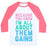 Virgin Teez  Baseball Tee Unisex Classic Baseball Tee / x-small / White/Neon Pink I'M ALL ABOUT THEM GAINS UNISEX CLASSIC BASEBALL TEE