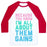 Virgin Teez  Baseball Tee Unisex Classic Baseball Tee / x-small / White/Red I'M ALL ABOUT THEM GAINS UNISEX CLASSIC BASEBALL TEE