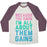 Virgin Teez  Baseball Tee Unisex Tri-Blend Baseball Tee / small / Oatmeal / Maroon I'M ALL ABOUT THEM GAINS UNISEX TRI-BLEND BASEBALL TEE