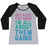 Virgin Teez  Baseball Tee Women's Tri-Blend Baseball Tee / small / Athletic Gray / Black I'M ALL ABOUT THEM GAINS WOMEN'S TRI-BLEND BASEBALL TEE