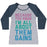 Virgin Teez  Baseball Tee Women's Tri-Blend Baseball Tee / small / Athletic Gray / Navy I'M ALL ABOUT THEM GAINS WOMEN'S TRI-BLEND BASEBALL TEE