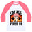 Virgin Teez  Baseball Tee Unisex Classic Baseball Tee / x-small / White/Neon Pink I'M ALL FIRED UP! UNISEX CLASSIC BASEBALL TEE