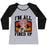 Virgin Teez  Baseball Tee Women's Tri-Blend Baseball Tee / small / Athletic Gray / Black I'M ALL FIRED UP! WOMEN'S TRI-BLEND BASEBALL TEE