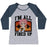 Virgin Teez  Baseball Tee Women's Tri-Blend Baseball Tee / small / Athletic Gray / Navy I'M ALL FIRED UP! WOMEN'S TRI-BLEND BASEBALL TEE