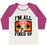 Virgin Teez  Baseball Tee Women's Tri-Blend Baseball Tee / small / Oatmeal / Berry I'M ALL FIRED UP! WOMEN'S TRI-BLEND BASEBALL TEE