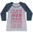 Virgin Teez  Baseball Tee Women's Tri-Blend Baseball Tee / small / Athletic Gray / Navy I'M ALSO GOOD AT MERMAID DANCING WOMEN'S TRI-BLEND BASEBALL TEE