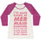 Virgin Teez  Baseball Tee Women's Tri-Blend Baseball Tee / small / Oatmeal / Berry I'M ALSO GOOD AT MERMAID DANCING WOMEN'S TRI-BLEND BASEBALL TEE
