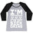 Virgin Teez  Baseball Tee Women's Tri-Blend Baseball Tee / small / Athletic Gray / Black I'M CONTAGIOUS I'VE GOT SICK GAINS WOMEN'S TRI-BLEND BASEBALL TEE