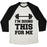 Virgin Teez  Baseball Tee Unisex Tri-Blend Baseball Tee / small / Oatmeal / Black I'M DOING THIS FOR ME UNISEX TRI-BLEND BASEBALL TEE