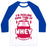 Virgin Teez  Baseball Tee Unisex Classic Baseball Tee / x-small / White/Blue I'M FEELING SOME TYPE OF WHEY UNISEX CLASSIC BASEBALL TEE