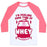 Virgin Teez  Baseball Tee Unisex Classic Baseball Tee / x-small / White/Neon Pink I'M FEELING SOME TYPE OF WHEY UNISEX CLASSIC BASEBALL TEE