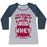 Virgin Teez  Baseball Tee Women's Tri-Blend Baseball Tee / small / Athletic Gray / Navy I'M FEELING SOME TYPE OF WHEY WOMEN'S TRI-BLEND BASEBALL TEE