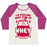 Virgin Teez  Baseball Tee Women's Tri-Blend Baseball Tee / small / Oatmeal / Berry I'M FEELING SOME TYPE OF WHEY WOMEN'S TRI-BLEND BASEBALL TEE