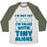 Virgin Teez  Baseball Tee Unisex Tri-Blend Baseball Tee / small / Oatmeal / Moss I'M FILLED WITH TINY ALIENS UNISEX TRI-BLEND BASEBALL TEE
