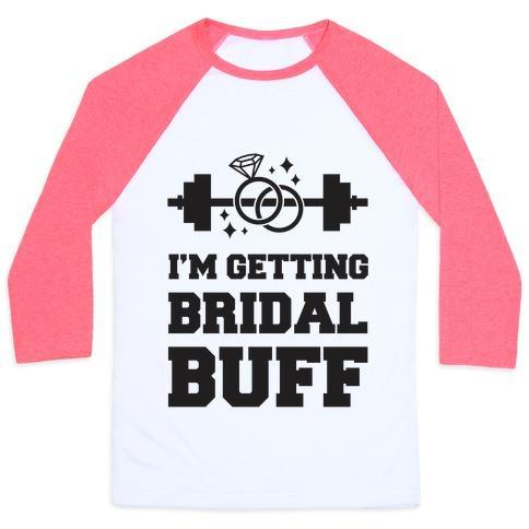 Virgin Teez  Baseball Tee Unisex Classic Baseball Tee / x-small / White/Neon Pink I'M GETTING BRIDAL BUFF UNISEX CLASSIC BASEBALL TEE