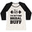 Virgin Teez  Baseball Tee Women's Tri-Blend Baseball Tee / small / Oatmeal / Black I'M GETTING BRIDAL BUFF WOMEN'S TRI-BLEND BASEBALL TEE