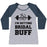 Virgin Teez  Baseball Tee Women's Tri-Blend Baseball Tee / small / Athletic Gray / Navy I'M GETTING BRIDAL BUFF WOMEN'S TRI-BLEND BASEBALL TEE