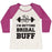 Virgin Teez  Baseball Tee Women's Tri-Blend Baseball Tee / small / Oatmeal / Berry I'M GETTING BRIDAL BUFF WOMEN'S TRI-BLEND BASEBALL TEE