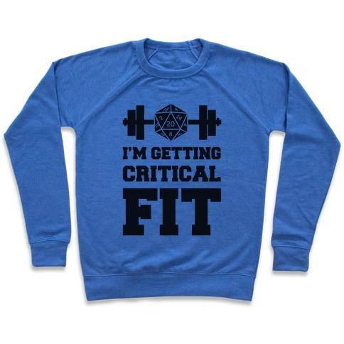 Virgin Teez  Pullover Crewneck Sweatshirt / x-small / Heathered Blue I'M GETTING CRITICAL FIT CREWNECK SWEATSHIRT