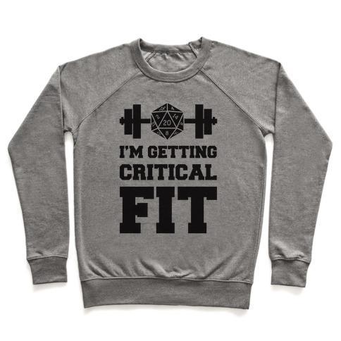 Virgin Teez  Pullover Crewneck Sweatshirt / x-small / Heathered Gray I'M GETTING CRITICAL FIT CREWNECK SWEATSHIRT