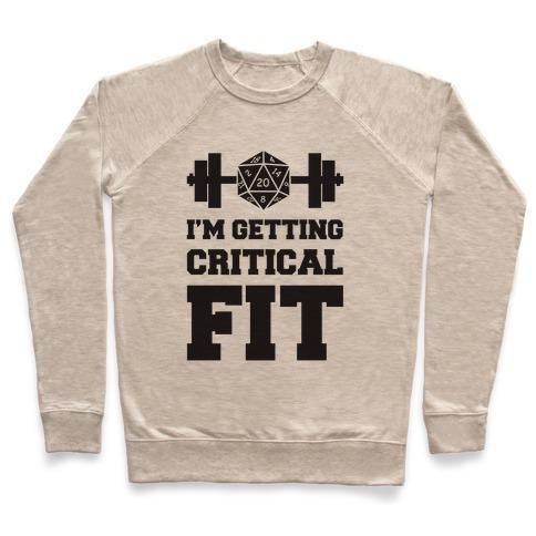 Virgin Teez  Pullover Crewneck Sweatshirt / x-small / Heathered Oatmeal I'M GETTING CRITICAL FIT CREWNECK SWEATSHIRT