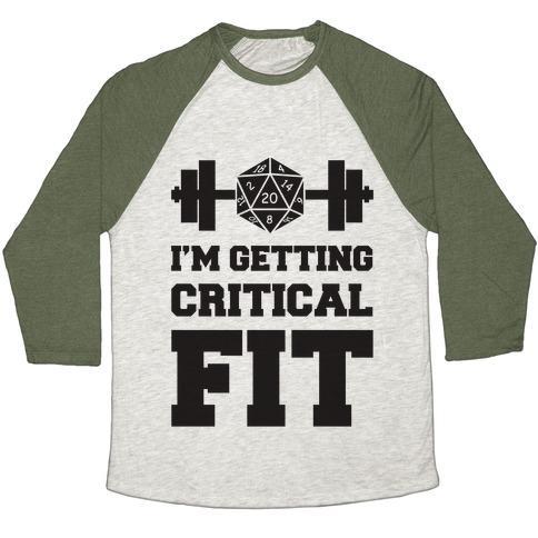 Virgin Teez  Baseball Tee Unisex Tri-Blend Baseball Tee / small / Oatmeal / Moss I'M GETTING CRITICAL FIT UNISEX TRI-BLEND BASEBALL TEE
