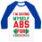 Virgin Teez  Baseball Tee Unisex Classic Baseball Tee / x-small / White/Blue I'M GIVING MYSELF ABS FOR CHRISTMAS UNISEX CLASSIC BASEBALL TEE