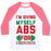 Virgin Teez  Baseball Tee Unisex Classic Baseball Tee / x-small / White/Neon Pink I'M GIVING MYSELF ABS FOR CHRISTMAS UNISEX CLASSIC BASEBALL TEE