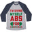 Virgin Teez  Baseball Tee Unisex Tri-Blend Baseball Tee / small / Athletic Gray / Navy I'M GIVING MYSELF ABS FOR CHRISTMAS UNISEX TRI-BLEND BASEBALL TEE