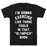 GYM FIT T-SHIRT I'M GOING TO EXERCISE LIKE THOSE FOOLS BLACK T-SHIRT