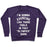 Virgin Teez  Pullover Crewneck Sweatshirt / x-small / Purple I'M GOING TO EXERCISE LIKE THOSE FOOLS CREWNECK SWEATSHIRT