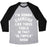 Virgin Teez  Baseball Tee Unisex Tri-Blend Baseball Tee / small / Athletic Gray / Black I'M GOING TO EXERCISE LIKE THOSE FOOLS UNISEX TRI-BLEND BASEBALL TEE
