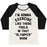 Virgin Teez  Baseball Tee Women's Tri-Blend Baseball Tee / small / Oatmeal / Black I'M GOING TO EXERCISE LIKE THOSE FOOLS WOMEN'S TRI-BLEND BASEBALL TEE