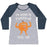 Virgin Teez  Baseball Tee Women's Tri-Blend Baseball Tee / small / Athletic Gray / Navy I'M GOING TO PUMPKIN YOU UP WOMEN'S TRI-BLEND BASEBALL TEE