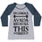 Virgin Teez  Baseball Tee Women's Tri-Blend Baseball Tee / small / Athletic Gray / Navy I'M GONNA AVADA KEDAVRA THIS WORKOUT WOMEN'S TRI-BLEND BASEBALL TEE