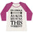 Virgin Teez  Baseball Tee Women's Tri-Blend Baseball Tee / small / Oatmeal / Berry I'M GONNA AVADA KEDAVRA THIS WORKOUT WOMEN'S TRI-BLEND BASEBALL TEE