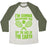 Virgin Teez  Baseball Tee Unisex Tri-Blend Baseball Tee / small / Oatmeal / Moss I'M GONNA BACKHAND YOU OFF THE FACE OF THE EARTH UNISEX TRI-BLEND BASEBALL TEE