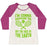 Virgin Teez  Baseball Tee Women's Tri-Blend Baseball Tee / small / Oatmeal / Berry I'M GONNA BACKHAND YOU OFF THE FACE OF THE EARTH WOMEN'S TRI-BLEND BASEBALL TEE