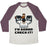 Virgin Teez  Baseball Tee Unisex Tri-Blend Baseball Tee / small / Oatmeal / Maroon I'M GONNA CHECK IT! UNISEX TRI-BLEND BASEBALL TEE